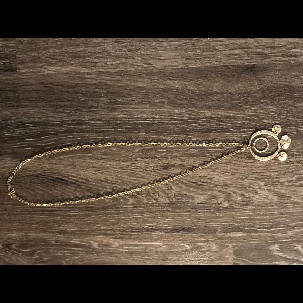 Gold long necklace